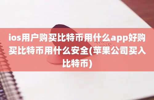 ios用户购买比特币用什么app好购买比特币用什么安全(苹果公司买入比特币)