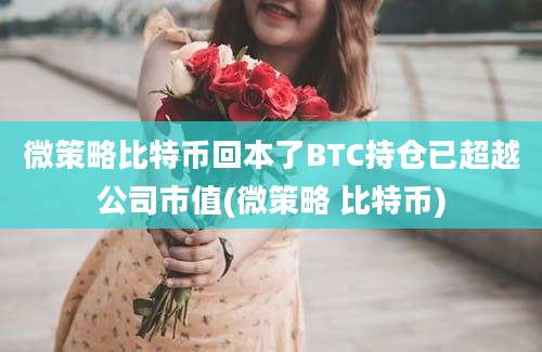 微策略比特币回本了BTC持仓已超越公司市值(微策略 比特币)